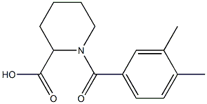 1-[(3,4-dimethylphenyl)carbonyl]piperidine-2-carboxylic acid Struktur