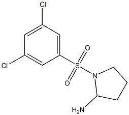 1-[(3,5-dichlorobenzene)sulfonyl]pyrrolidin-2-amine Struktur