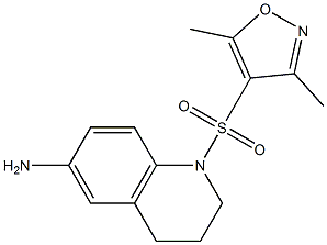 1-[(3,5-dimethyl-1,2-oxazole-4-)sulfonyl]-1,2,3,4-tetrahydroquinolin-6-amine Struktur