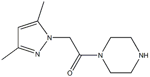 1-[(3,5-dimethyl-1H-pyrazol-1-yl)acetyl]piperazine Struktur