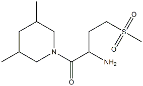 1-[(3,5-dimethylpiperidin-1-yl)carbonyl]-3-(methylsulfonyl)propylamine Struktur