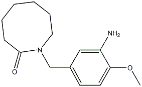 1-[(3-amino-4-methoxyphenyl)methyl]azocan-2-one Struktur