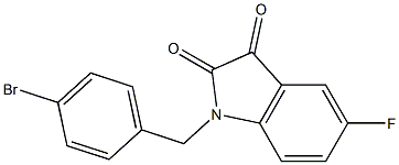 1-[(4-bromophenyl)methyl]-5-fluoro-2,3-dihydro-1H-indole-2,3-dione Struktur