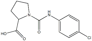 1-[(4-chlorophenyl)carbamoyl]pyrrolidine-2-carboxylic acid Struktur