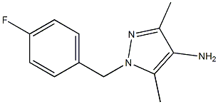 1-[(4-fluorophenyl)methyl]-3,5-dimethyl-1H-pyrazol-4-amine Struktur