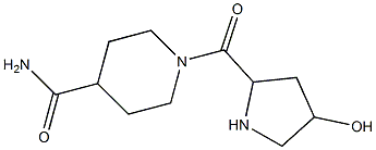 1-[(4-hydroxypyrrolidin-2-yl)carbonyl]piperidine-4-carboxamide Struktur