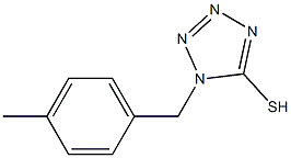 1-[(4-methylphenyl)methyl]-1H-1,2,3,4-tetrazole-5-thiol Struktur