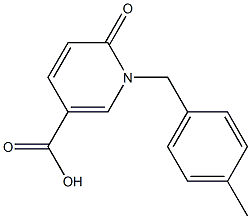 1-[(4-methylphenyl)methyl]-6-oxo-1,6-dihydropyridine-3-carboxylic acid Struktur