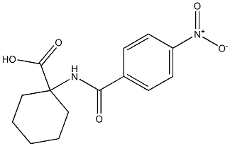 1-[(4-nitrobenzoyl)amino]cyclohexanecarboxylic acid Struktur