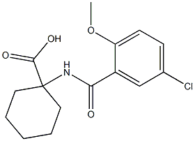 1-[(5-chloro-2-methoxybenzene)amido]cyclohexane-1-carboxylic acid Struktur