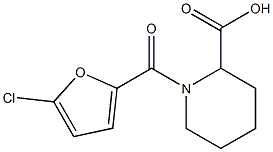 1-[(5-chlorofuran-2-yl)carbonyl]piperidine-2-carboxylic acid Struktur