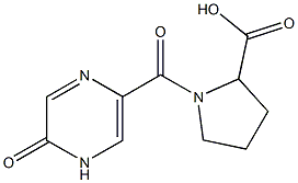 1-[(5-oxo-4,5-dihydropyrazin-2-yl)carbonyl]pyrrolidine-2-carboxylic acid Struktur