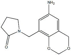 1-[(6-amino-2,4-dihydro-1,3-benzodioxin-8-yl)methyl]pyrrolidin-2-one Struktur