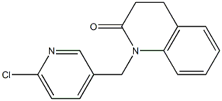 1-[(6-chloropyridin-3-yl)methyl]-1,2,3,4-tetrahydroquinolin-2-one Struktur