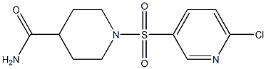 1-[(6-chloropyridine-3-)sulfonyl]piperidine-4-carboxamide Struktur