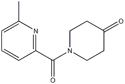 1-[(6-methylpyridin-2-yl)carbonyl]piperidin-4-one Struktur