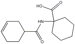 1-[(cyclohex-3-en-1-ylcarbonyl)amino]cyclohexanecarboxylic acid Struktur