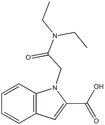 1-[(diethylcarbamoyl)methyl]-1H-indole-2-carboxylic acid Struktur