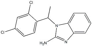 1-[1-(2,4-dichlorophenyl)ethyl]-1H-1,3-benzodiazol-2-amine Struktur