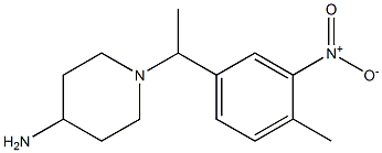 1-[1-(4-methyl-3-nitrophenyl)ethyl]piperidin-4-amine Struktur