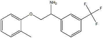 1-[1-amino-2-(2-methylphenoxy)ethyl]-3-(trifluoromethyl)benzene Struktur