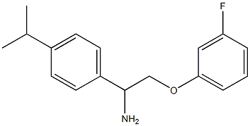 1-[1-amino-2-(3-fluorophenoxy)ethyl]-4-(propan-2-yl)benzene Struktur