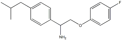 1-[1-amino-2-(4-fluorophenoxy)ethyl]-4-(2-methylpropyl)benzene Struktur