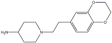 1-[2-(2,3-dihydro-1,4-benzodioxin-6-yl)ethyl]piperidin-4-amine Struktur