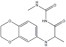 1-[2-(2,3-dihydro-1,4-benzodioxin-6-ylamino)propanoyl]-3-methylurea Struktur