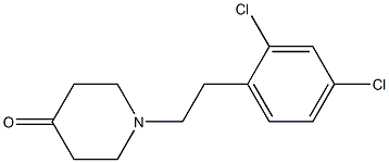 1-[2-(2,4-dichlorophenyl)ethyl]piperidin-4-one Struktur