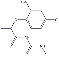 1-[2-(2-amino-4-chlorophenoxy)propanoyl]-3-ethylurea Struktur