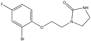 1-[2-(2-bromo-4-fluorophenoxy)ethyl]imidazolidin-2-one Struktur