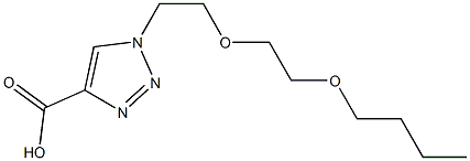 1-[2-(2-butoxyethoxy)ethyl]-1H-1,2,3-triazole-4-carboxylic acid Struktur