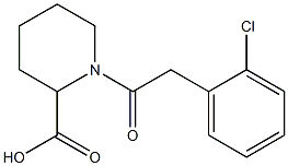 1-[2-(2-chlorophenyl)acetyl]piperidine-2-carboxylic acid Struktur