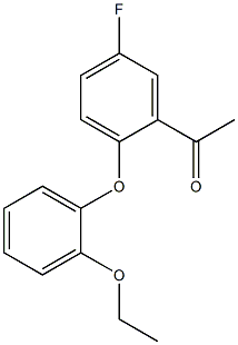 1-[2-(2-ethoxyphenoxy)-5-fluorophenyl]ethan-1-one Struktur