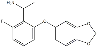 1-[2-(2H-1,3-benzodioxol-5-yloxy)-6-fluorophenyl]ethan-1-amine Struktur