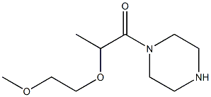 1-[2-(2-methoxyethoxy)propanoyl]piperazine Struktur