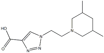 1-[2-(3,5-dimethylpiperidin-1-yl)ethyl]-1H-1,2,3-triazole-4-carboxylic acid Struktur