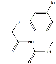 1-[2-(3-bromophenoxy)propanoyl]-3-methylurea Struktur