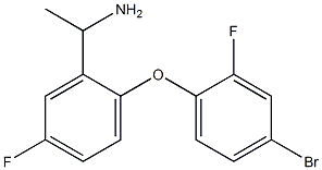 1-[2-(4-bromo-2-fluorophenoxy)-5-fluorophenyl]ethan-1-amine Struktur