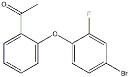 1-[2-(4-bromo-2-fluorophenoxy)phenyl]ethan-1-one Struktur