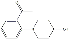 1-[2-(4-hydroxypiperidin-1-yl)phenyl]ethan-1-one Struktur