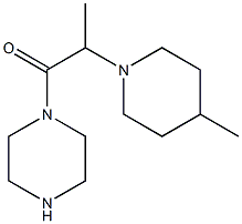 1-[2-(4-methylpiperidin-1-yl)propanoyl]piperazine Struktur