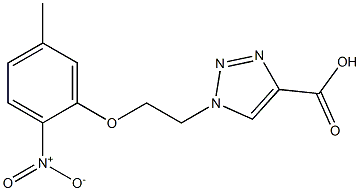 1-[2-(5-methyl-2-nitrophenoxy)ethyl]-1H-1,2,3-triazole-4-carboxylic acid Struktur