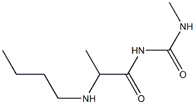 1-[2-(butylamino)propanoyl]-3-methylurea Struktur