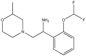 1-[2-(difluoromethoxy)phenyl]-2-(2-methylmorpholin-4-yl)ethanamine Struktur