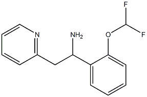 1-[2-(difluoromethoxy)phenyl]-2-(pyridin-2-yl)ethan-1-amine Struktur