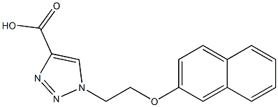 1-[2-(naphthalen-2-yloxy)ethyl]-1H-1,2,3-triazole-4-carboxylic acid Struktur