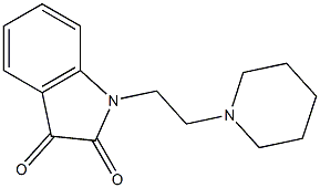 1-[2-(piperidin-1-yl)ethyl]-2,3-dihydro-1H-indole-2,3-dione Struktur