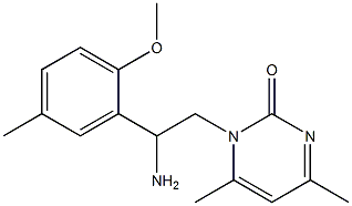 1-[2-amino-2-(2-methoxy-5-methylphenyl)ethyl]-4,6-dimethylpyrimidin-2(1H)-one Struktur